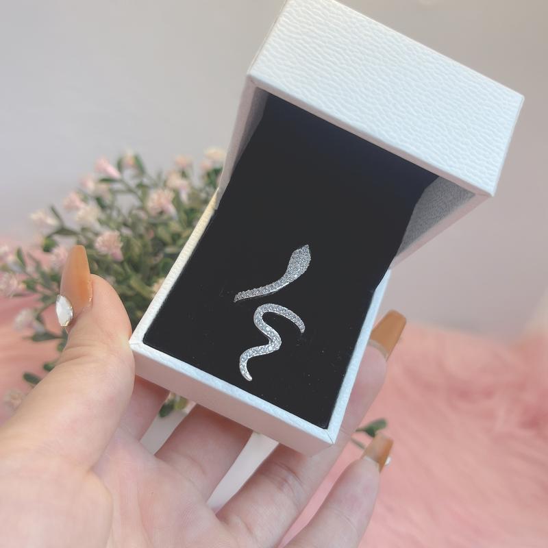 Nhẫn nữ bạc s925 hình rắn đính full đá - N002
