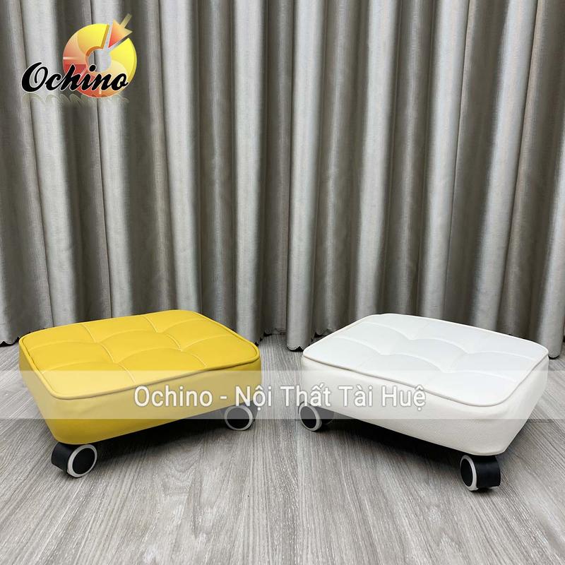 Ghế Ngồi Làm Nail Bệt Múi Vuông Cao 12cm Bánh Xe Di Chuyển 360 độ ( Ảnh Thật shop Chụp)