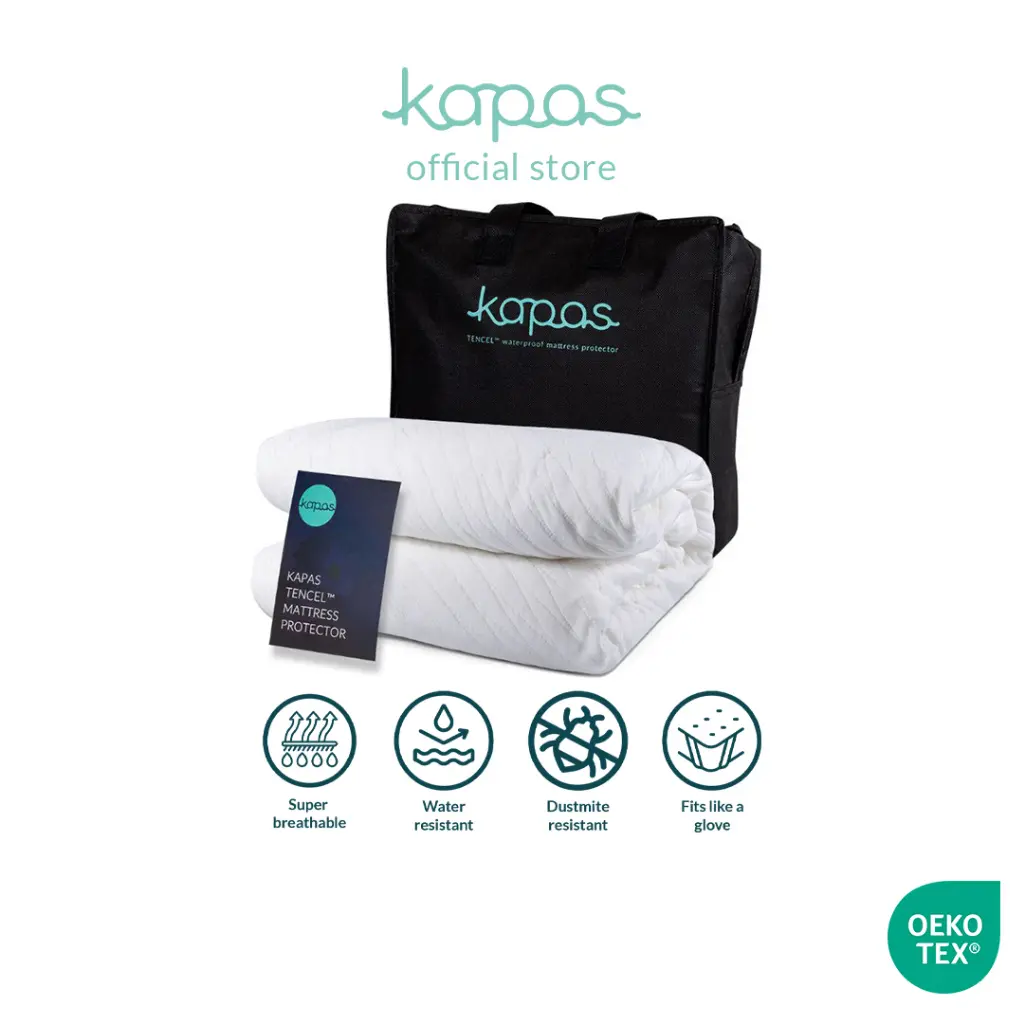 KAPAS LIVING | Mattress Protector | Tencel | Waterproof | Breathable & Cooling | All Sizes