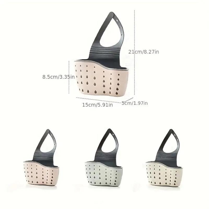 Multifunctional Sink Hanging Drain Storage Basket, Faucet Sponge Holder, Kitchen Storage Basket 2