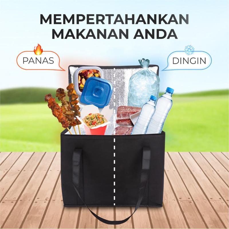Tas Aluminium Foil Tahan Dingin Panas Tempat Penyimpanan Bekal Makanan Kue Anti Air Hot and Cool Thermal Cooler Bag Kecil Besar Jumbo 2