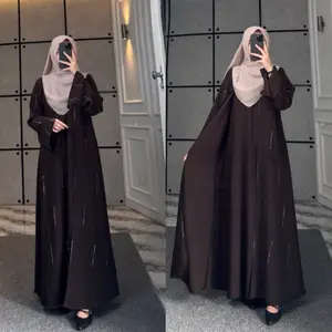 Ready DFM - Naurah Abaya (Exclusif) Dress Series Tanpa Hijab Bahan Sabrina Anti UV Abaya Gamis Terbaru By DFM