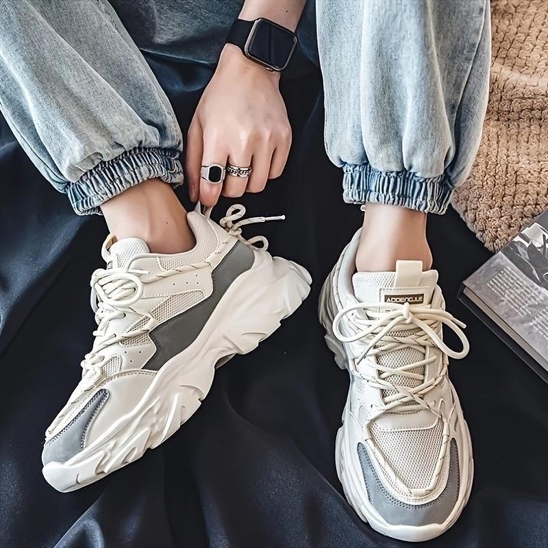 Product Introduction of 2025 New Arrival Men'S Versatile Sports & Casual Sneakers - Mesh High-Top Running Shoes with Stylish Lace-Up Design, Thick Sole for Outdoor Activities & Everyday Wear, Casual Footwear | Trendy Sneakers | Comfortable Footwear 6