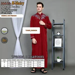 Jubah Muslim Gamis Laki-Laki AL-KHAIRY / Jubah Pria Kekinian / Jubah Pria Pakistan Premium / Jubah Keren