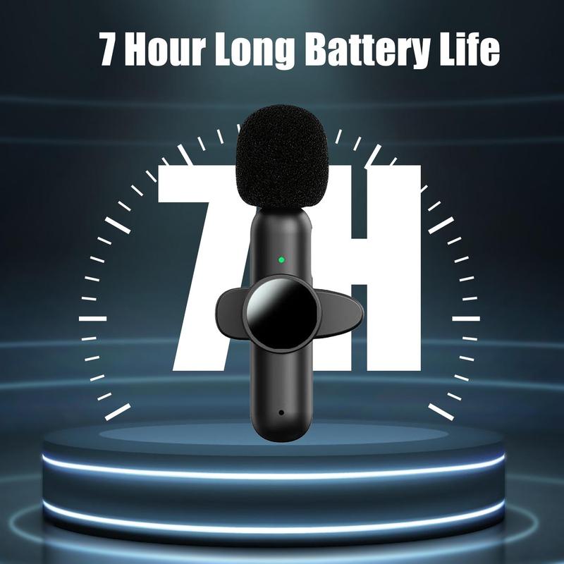 Wireless Lavalier Microphone, USB Rechargeable Microphone, Noise Canceling Microphone for Live Streaming, Voice Recording, Home Theater 3