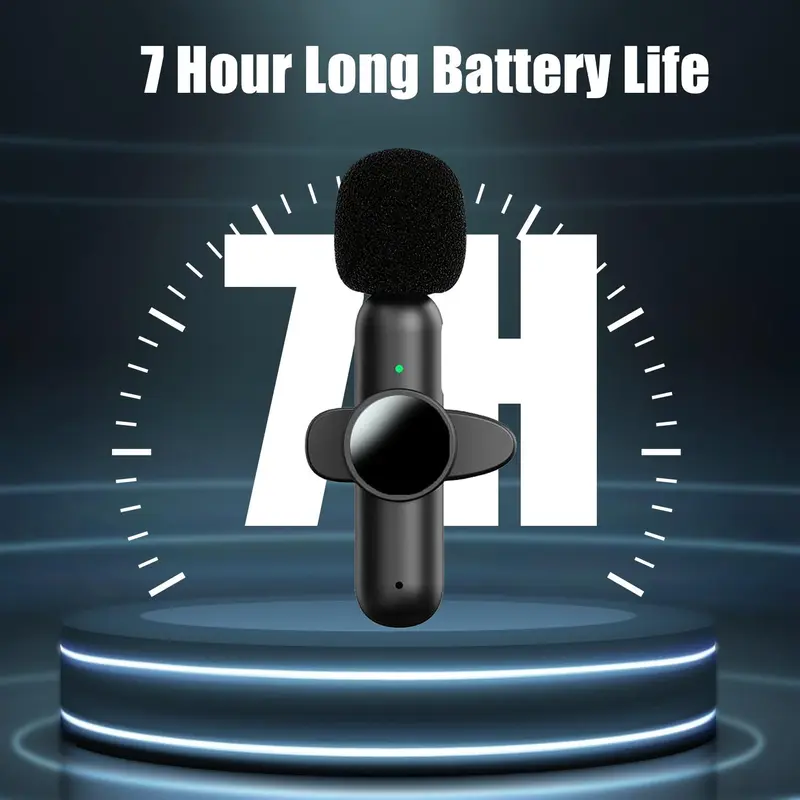 Wireless Lavalier Microphone, USB Rechargeable Microphone, Noise Canceling Microphone for Live Streaming, Voice Recording, Home Theater 3