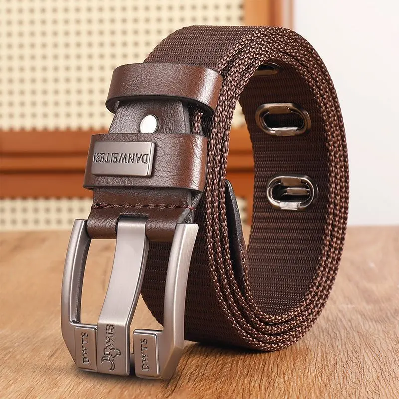Thắt Lưng Nam, Dây Thắt Lưng Nylon, Thắt Lưng Khóa Chốt, Chất Liệu Vải Bố, Thời Trang, Thích Hợp Đi Chơi Ngoài Trời, Dễ Phối Đồ, Thích Hợp Tập Luyện Quân Sự, Thích Hợp Cho Quần Jean Trẻ Trung Và Học Sinh, Độ Dày Trang Trí