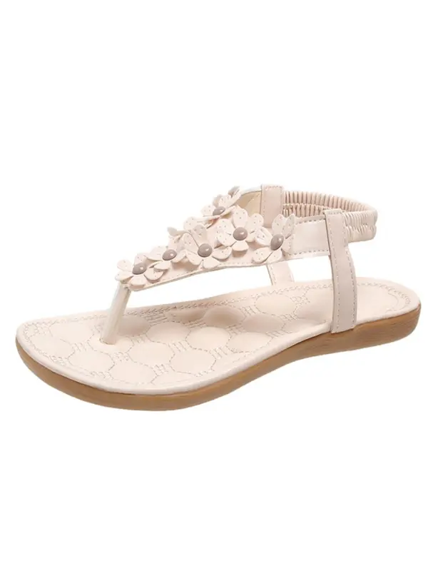 Women's Fashionable Flower Decorated Slip on Sandals, Casual Comfortable Lightweight Sandals for Summer, All-match Commuter Shoes for Work & Daily Wear 0