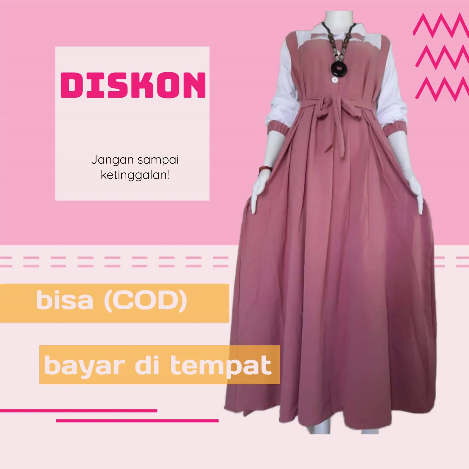 Gamis Overall Wanita Kekinian Polos Crepe Muslim Ibu Panjang Dress Remaja Dewasa Maxi Simple
