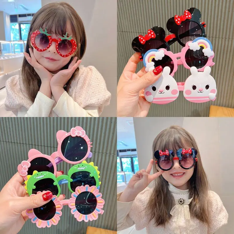 Children's Summer Glasses Girls' Sunglasses Kids Cute Cartoon Sunglasses Boys Girls Baby Sun Protection Visor