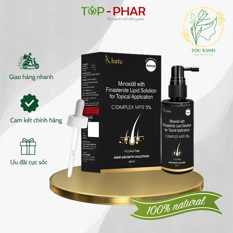 Serum Mọc Tóc Minoxidil, Redensyl và Finasteride Complex MFR 5% không chứa cồn (60ml) Chăm Sóc Tóc, dưỡng tóc cho nam và nữ mọc tóc, giảm dụng tóc Đường  may tinh chat