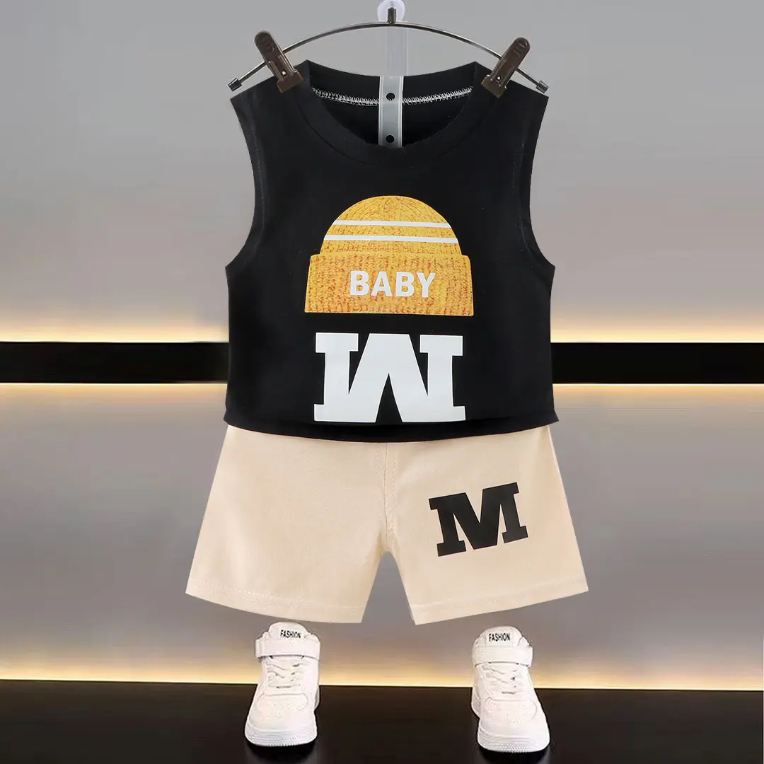 Boys Aged 0-6 Summer Vest Shorts Casual Two-Piece Suit