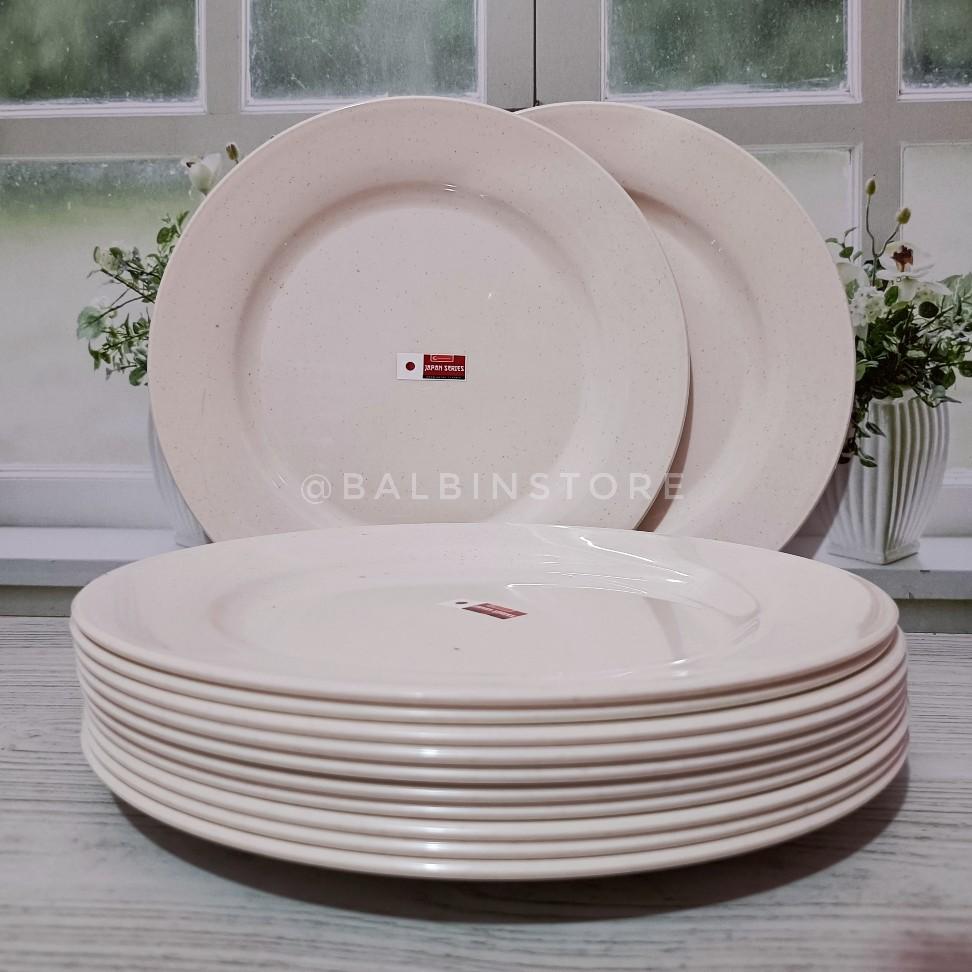 TERBARU 6 PCS PIRING PRASMANAN PIRING ITALI TEPLEK PLASTIK CLIO 26 CM ANTI PECAH TAHAN PANAS DAN FOOD GRADE.