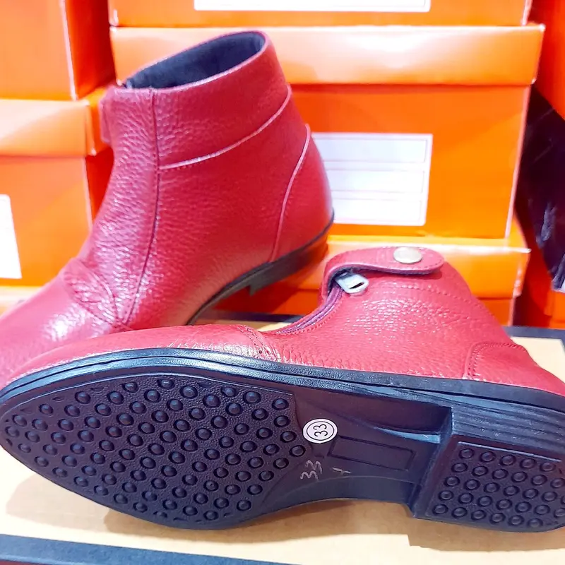 sepatu anak perempuan asli kulit sapi super lembut anti kadar model boots flet D205 5
