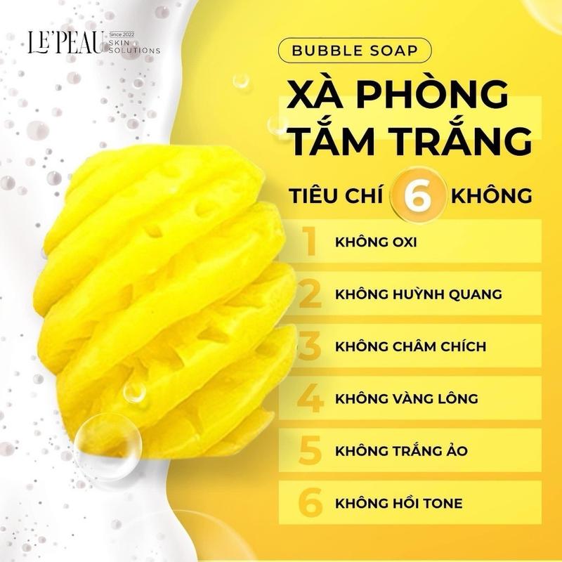  2 cục Xà phòng khóm tắm trắng Lepeau 