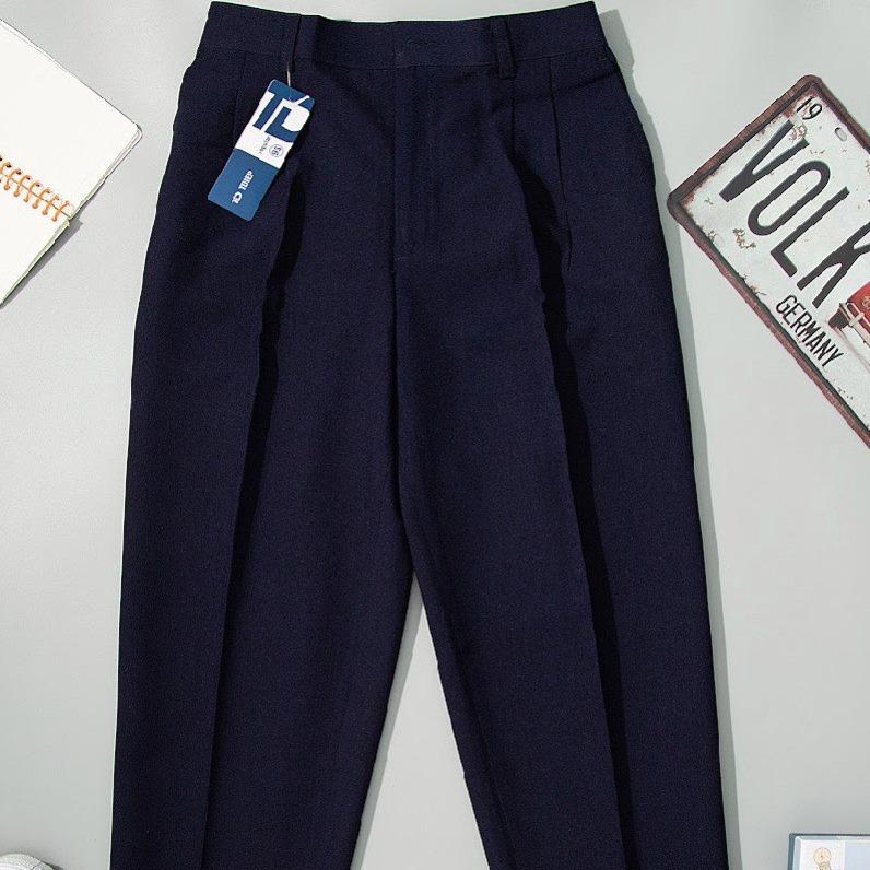 Quần Tây Học Sinh Nam nữ màu Xanh Đen lưng thun đi học