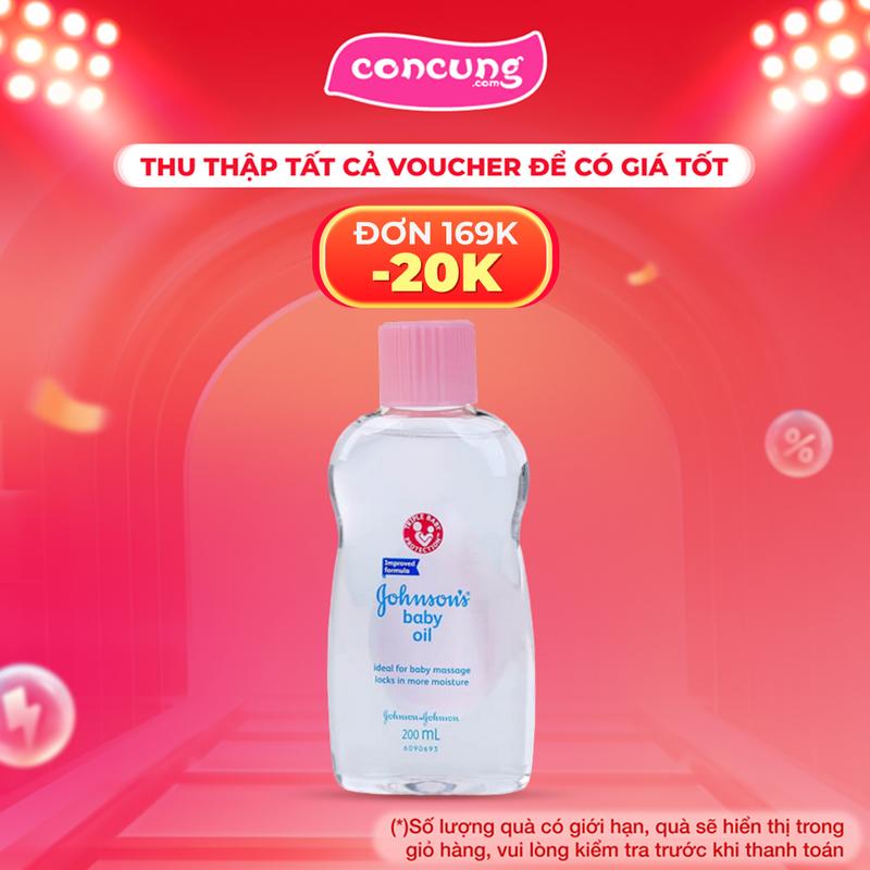 Dầu Massage và dưỡng ẩm Johnson Baby cho bé 200ml
