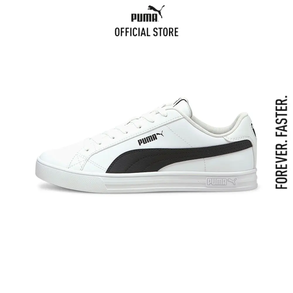 PUMA Smash Vulcanised V3 รองเท้ากีฬาข้อต่ำ สีดำ - 38075202