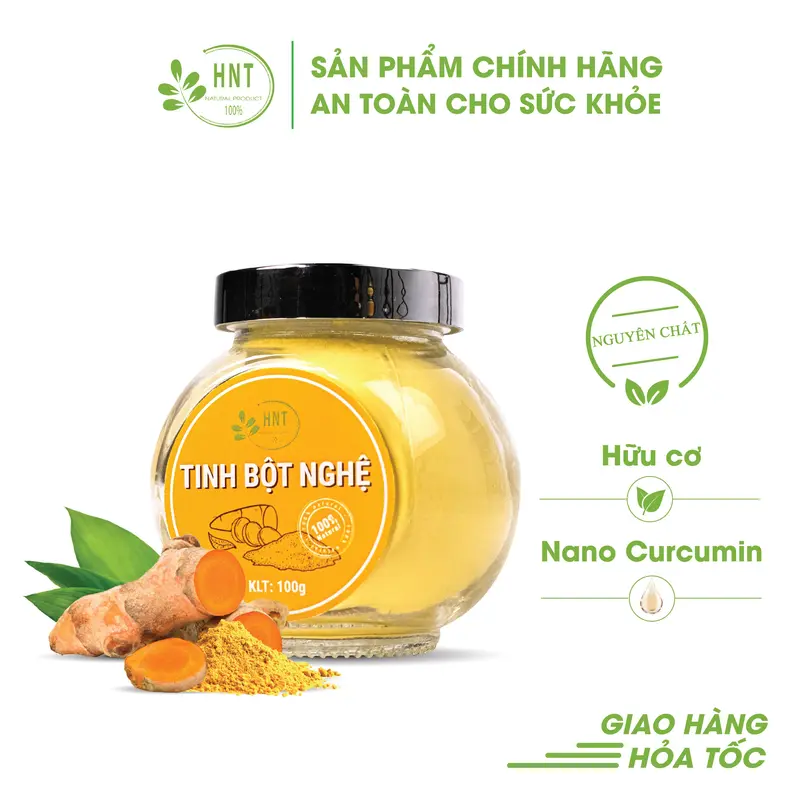 Tinh bột nghệ nguyên chất HNT NATURAL PRODUCT TBN100G  #OCOP #DacSanVietNam 0
