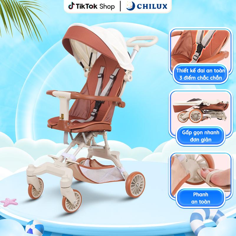 Xe đẩy du lịch gấp gọn cho bé Chilux M55 - Thiết kế hiện đại tiện lợi dễ dàng mang theo