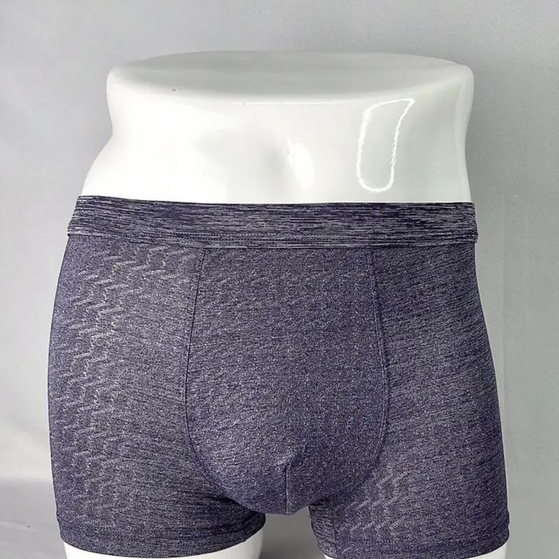 Bộ 5 quần lót nam đùi muối tiêu QCC Menswear sịp boxer thun Quần Boxer Nhung - Chất liệu đúc su, size XL, 2XL, 3XL lot 2