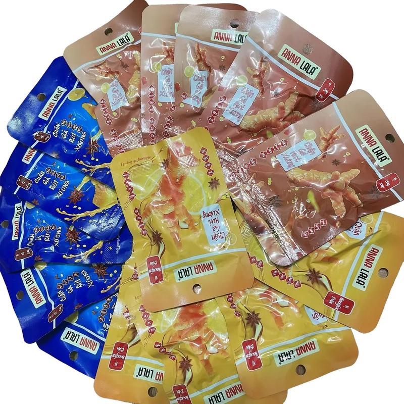 {Kèm muối chấm} Combo 50, 60 gói chân Gà Anna Lala Rút Xương cay nhiều, cay dịu và không cay - Food  Ăn Vặt  Chua Cay  Snack