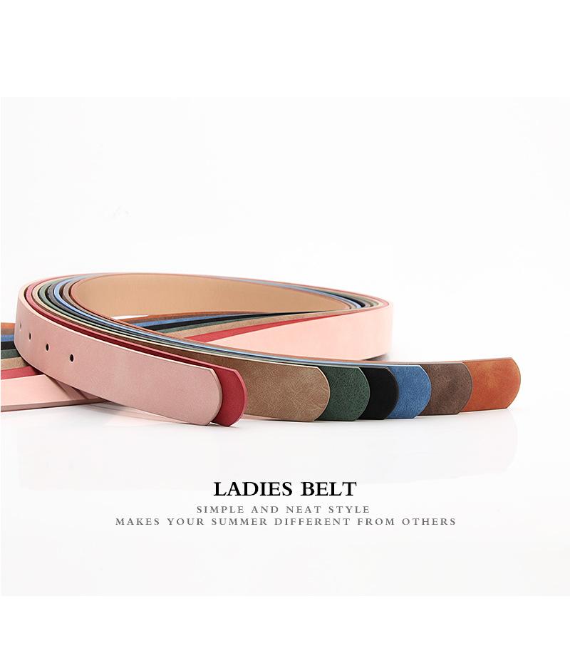 Product Introduction of Women's Belt Four Seasons Korean Style New Simple All-Match Alloy Pin Buckle Belt Clothing Matching Jeans Strap 20