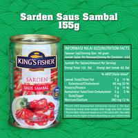Gambar King's Fisher Sarden mini saus sambal Makanan Kaleng 155 g kings fisher dari Kingsfisher Kota Administrasi Jakarta Utara 4 Tokopedia