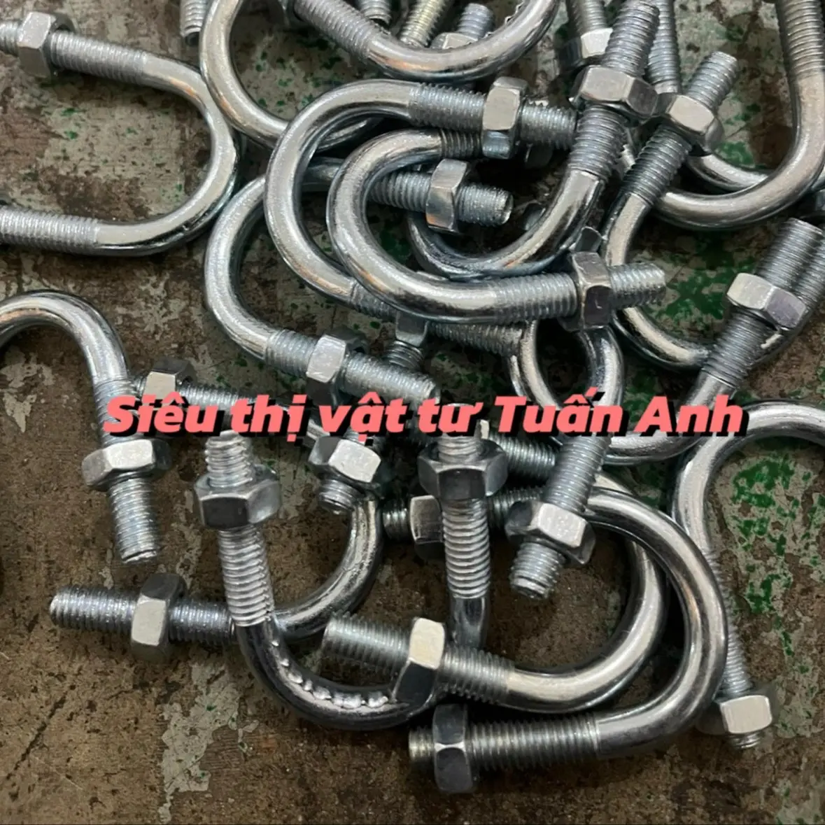 [CÙM UBOLT SẮT] CŨM CHỮ U SẮT TREO ỐNG M8 21 27 34 42 49 60 76 90 114 140 168 200 220