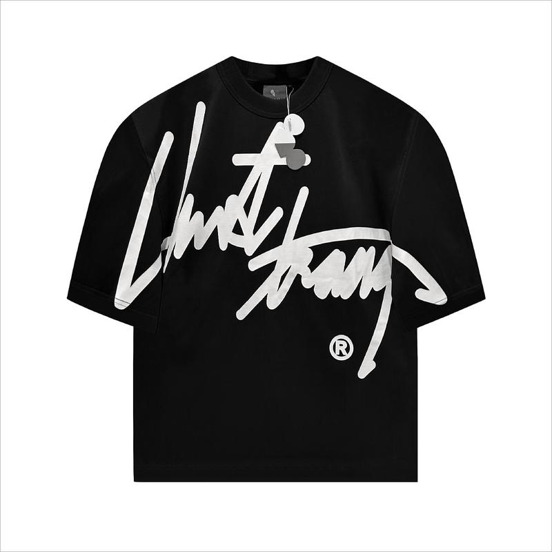 TEE LS tay ngắn đen - ÁO THUN BOXY CHUỘT TRẮNG