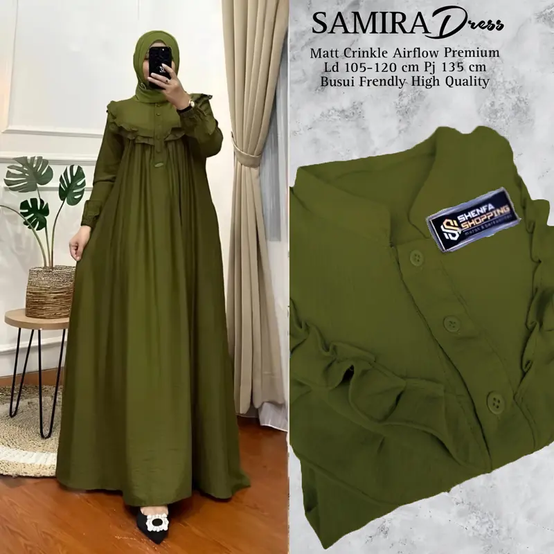 GAMIS CRINKLE TERBARU 2025 // GAMIS WANITA CRINKLE AIRFLOW PREMIUM  // GAMIS WANITA JUMBO BUSUI FRENDLY 4