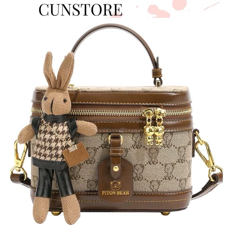 Túi Cốp Thỏ Túi Nữ Hình Gấu Đeo Chéo Đeo Vai Kem Nhung CUN221
