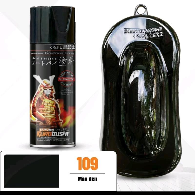 sơn xịt màu đen bóng 109 samurai sơn xe máy và oto
