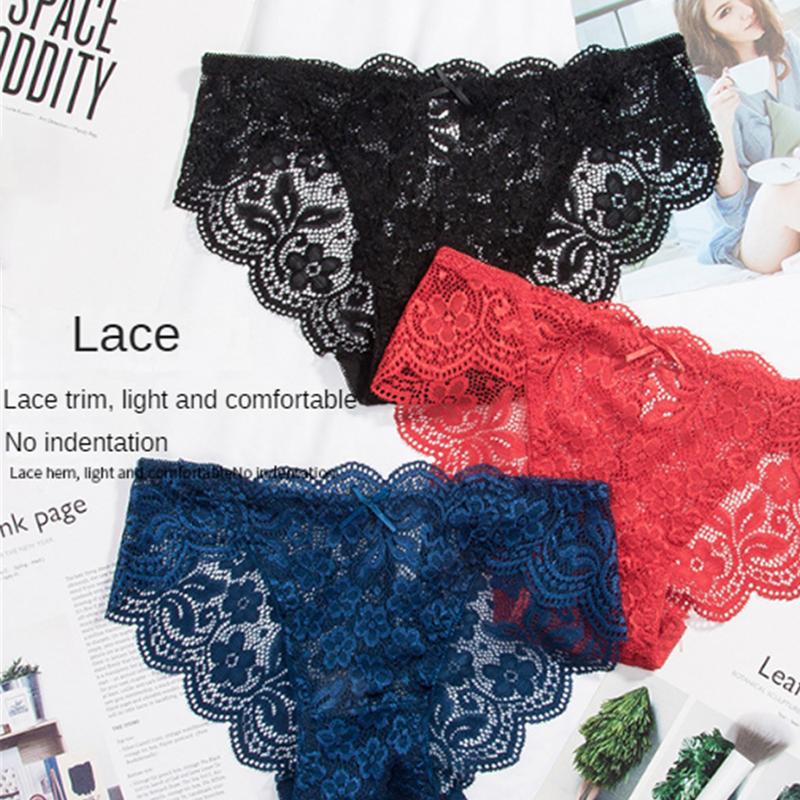 Luxury Floral Embroidery Lace Panties Women Briefs Hollow Lingerie Female Underwear Ladies Breathable Underpants 1