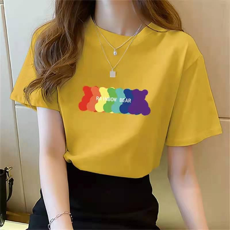 Product Introduction of Áo Thun Mùa Hè, Màu Vàng, ngắn Tay, Chất Liệu Lụa Sữa, Dáng Rộng Vừa Vặn, Dài Trung Bình Áo Tay Lửng Áo, Dành Cho Nữ, Hàng Mới Về, Áo Lớp Nền 13