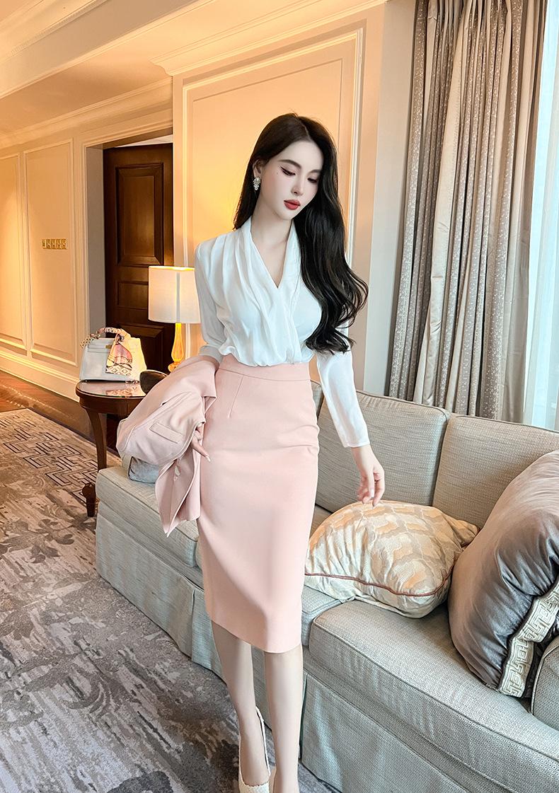 Product Introduction of Fashion Shirt Women's work shirts, satin shirts White Shirts, Long Sleeve Shirts, Korean Shirts, Blouses, Women's Shirts 30019 12