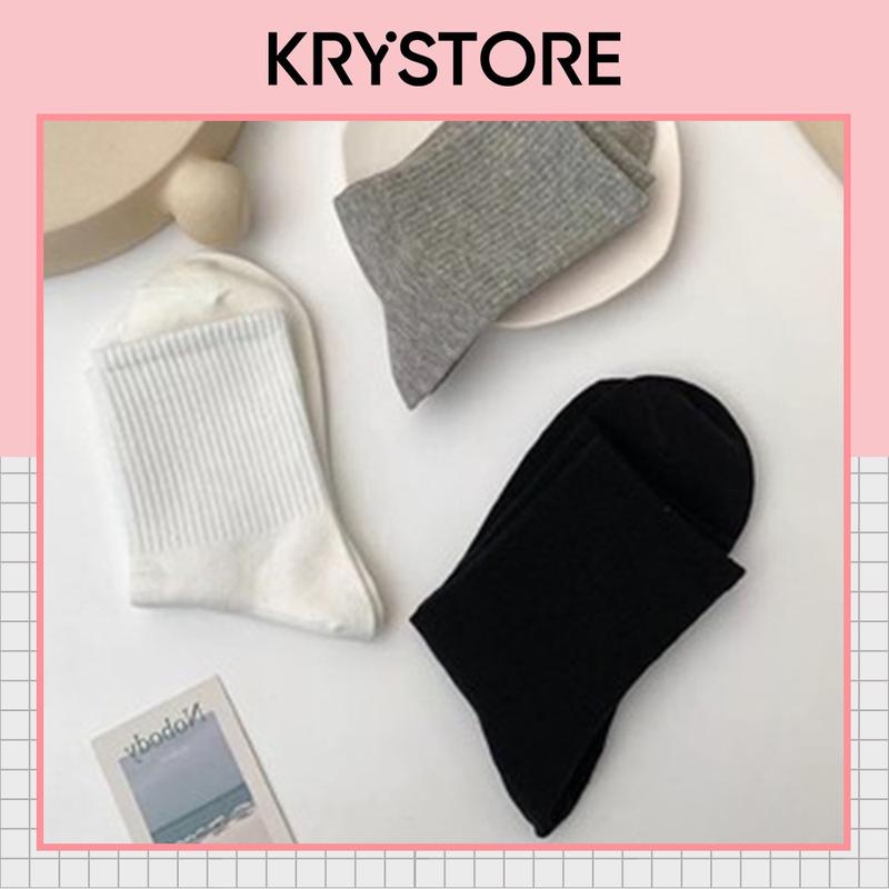 Tất trơn cao cổ unisex phong cách Hàn Quốc TC07