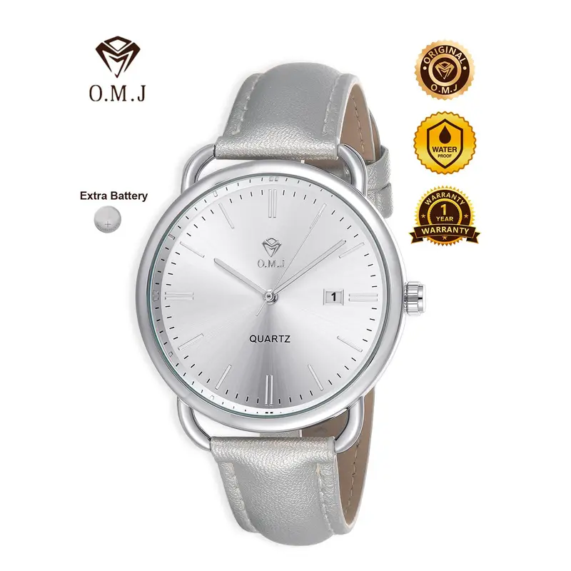 【O.M.J Official】Jam Tangan Netral Original Terbaru Strap Kulit Asli Seri G049 Neutral Watches 1