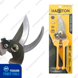 HASSTON 1353-005 Kuning Hitam Gunting Dahan Potong Stek Ranting Daun Tanaman Kebun Pruning Shears