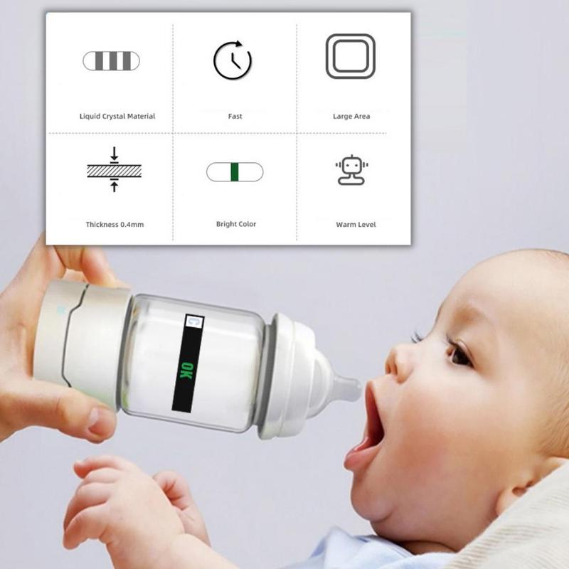 5pcs Baby Bottle Temperature Sensor Sticker, Thermometer Strip for Bottle Temperature Sticker Decal 3