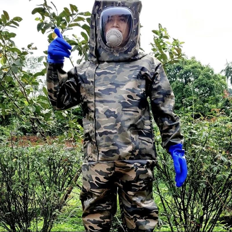  Bộ quần áo bắt ong rừng KAKI quân Đội an toàn tuyệt Đối 
