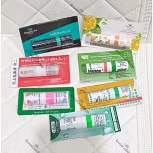 Ready stock Inhaler thailand//inhaler minyak angin 2in1/Blackmint Green Herb Poysian Siangpure white mint Orange mint//Black inhaler Tiger inhaler 2in1 Thailand
