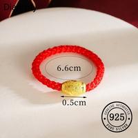 Gambar Diamcity Cincin Tali Merah Berlapis Emas Yang Sederhana Dan Bergaya - Cincin, Lingkar 6,6cm dari Diamcity Official Store Kab. Gresik 2 Tokopedia