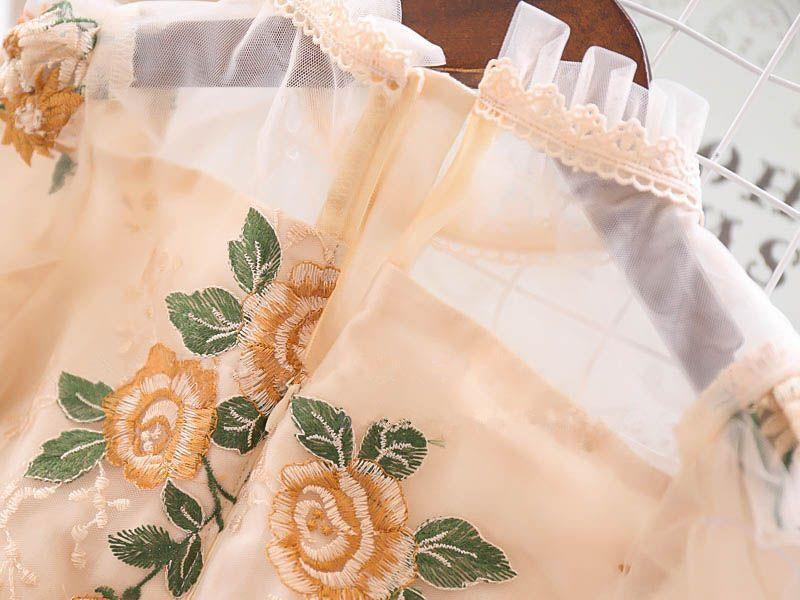 Product Introduction of Váy Dài Tay Cho Bé Gái, Quần Áo Mùa Thu, Phong Cách Hàn Quốc, Thêu Hoa, Váy Công Chúa, Tay Phồng, Phong Cách Cung Điện, Phong Cách Phương Tây, Thích Hợp Cho Bé Gái, Năm 2025, Tổng Giá Hơn 1.000 HTK 16