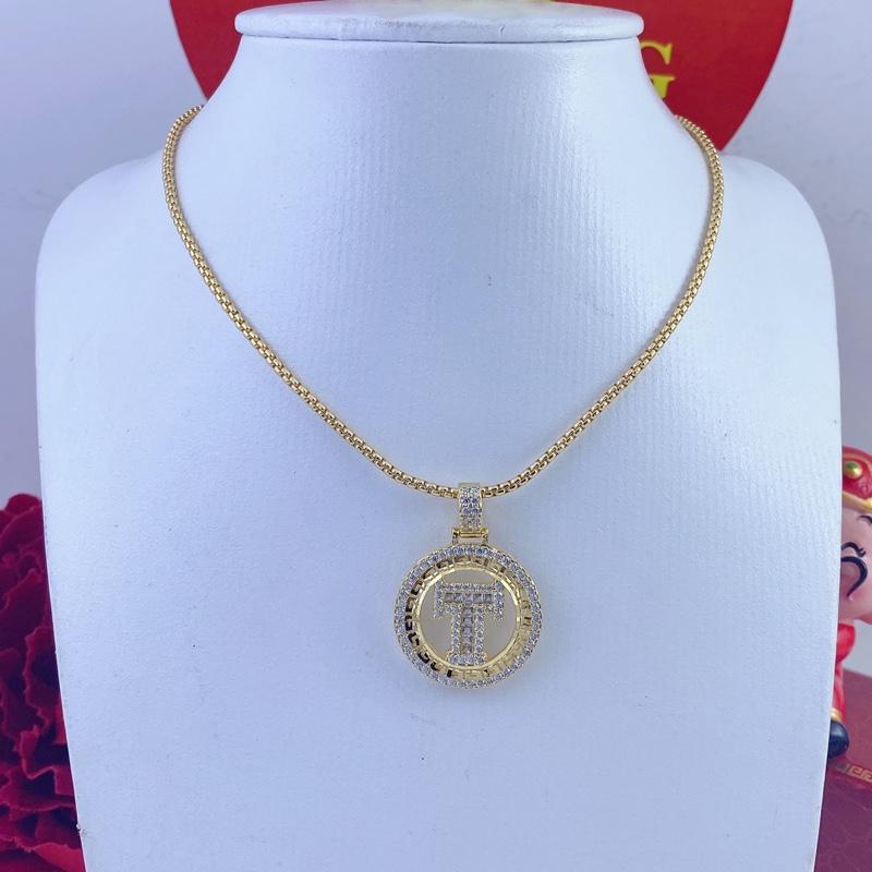 Dây chuyền nữ chữ công 2 chỉ mặt chữ T 2,5cm Trang Sức