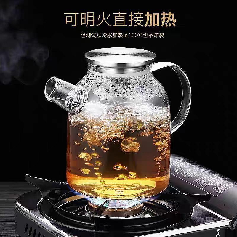 Product Introduction of Large Capacity High Boron Glass Glass Teapot Gas Kettle High Temperature Resistant Glass Kettle Drink Chinese Style 5