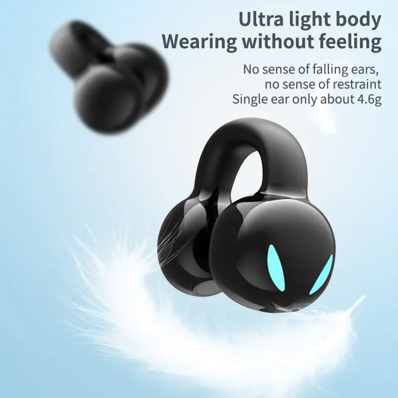 Tai Nghe Bluetooth Kẹp, Hàng Mới Về, Một Tai, Không Trong Tai, Bông Tai Không Dây, Thích Hợp Cho Công Tác, Thể Thao Và Các Hoạt Động Ngoài Trời