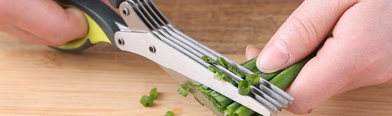 Product Introduction of Kéo Rong Biển, Nhiều Lớp, Dụng Cụ Gia Dụng, Kéo Thực Phẩm Bổ Sung Nhà Bếp, Cắt Băm Hành Lá, Dụng Cụ Hữu Ích, Làm Bằng Thép Không Gỉ, Đa Chức Năng, Kéo Năm Lớp 5