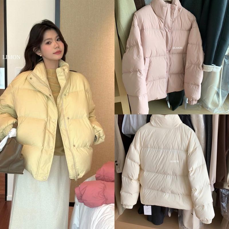 JIAYING Áo phao lông vũ siêu nhẹ ấm The Lemon QC Nữ