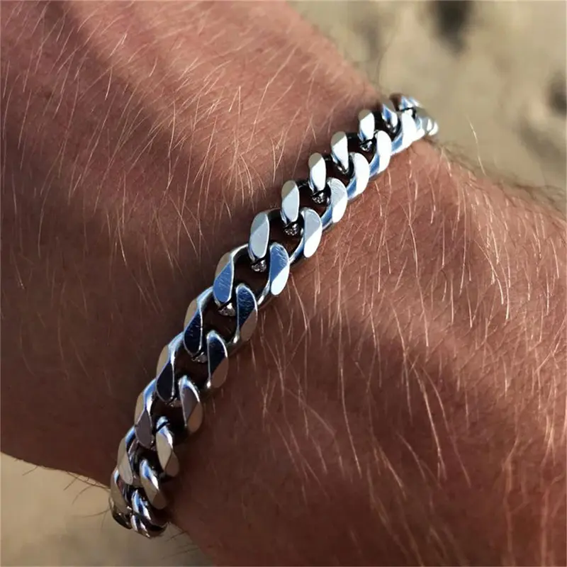 Vòng Tay Nam Dây Chuyền Cuba Hợp Xu hướng Vòng Tay Dây Chuyền Rộng 3 / 5 / 7Mm, Phong Cách Cổ Điển, Dành Cho Nam Và Nữ, Quà Tặng, RRR, 2021, Hàng Mới Về